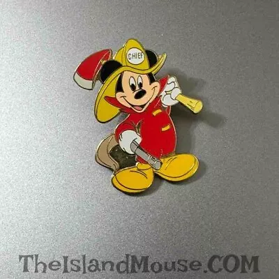 Rare Vintage Disney DL Mickey Fireman Firefighter Chief Uniform Pin (U2:658) • $23.95