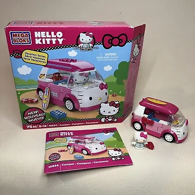 Hello Kitty Mega Bloks 10934 CAMPER Vacation Series Box & Instructions • $28.95