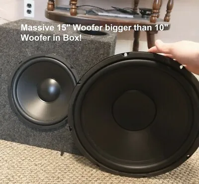 NEW 15  Inch Heavy Duty Monster Bass Upgrade Sub Woofer Speaker 4 / 8 Ohm 400w • $62.79