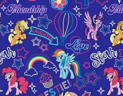 Fat Quarter My Little Pony Fabric  Bestie  Friendship Laughter & Love Hasbro  Fq • $2.99