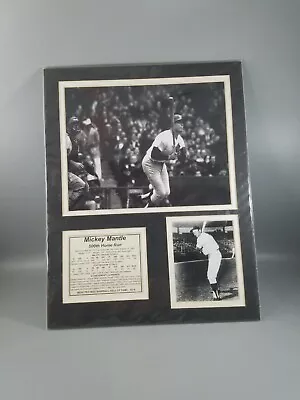 Mickey Mantle Picture 500 Home Run Black And White In Frame  • $26.99