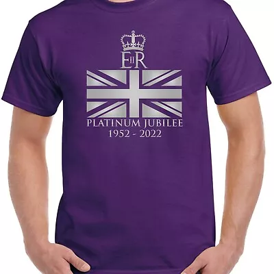 Queen Elizabeth II Platinum Jubilee Purple T-Shirt | Queen's Royal | 1952 2022  • £13.15