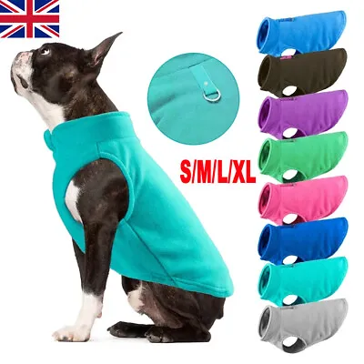 £4.34 • Buy Pet Dog Warm Coat Fleece Jacket Jumper Sweater Winter Clothes Puppy Vest Outfit.