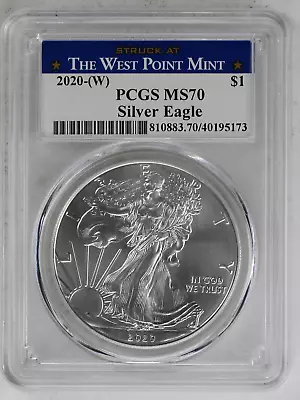 2020 (W) American Silver Eagle PCGS MS 70 • $42