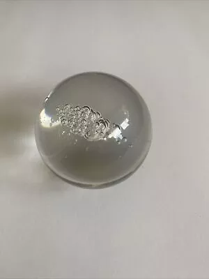 Vintage Paperweight Clear Art Glass Orb Sphere Bubbles (Crystal Ball) 2 Inch • $0.01