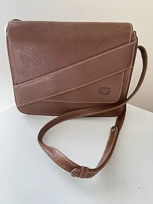 Vintage Valentino Garavani Brown Leather Single Strap Shoulder Bag | Italy • $190