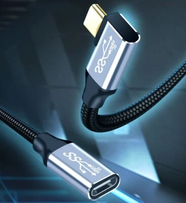 $16.95 • Buy USB-C Type-C Male To Female Extension Data Cable Cord 5A Quick Charger 10Gbps