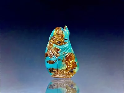 Zuni Bisbee Turquoise Corn Maiden Fetish Signed By Faye Quandelacy (d.) 25 CTS • $344