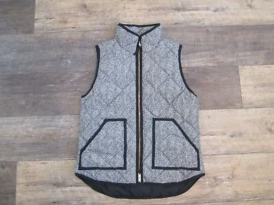 Women's J CREW Down Vest Black/ivory Sz. S • $11