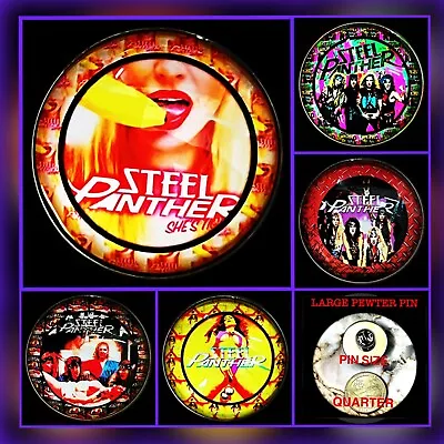 Steel Panther Five Large Pin Album Cover Collection And Concert Charms • $19.88