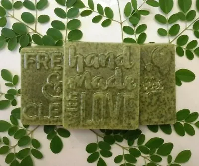 Organic Moringa Soap (Miracle Tree) Handmade Healthy Skin 8 Oz UNSCENTED • $11.99