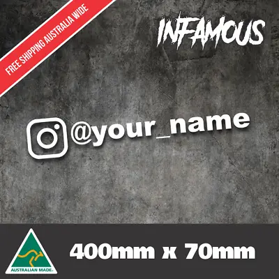 MY INSTAGRAM VINYL DECAL 400mm DECAL STICKER WINDOW CAR Custom Decal • $6.51