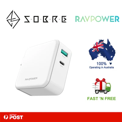$43.95 • Buy RAVPower 45W USB C PD Port AU PLUG Wall Charger Charging Station Power Adapter