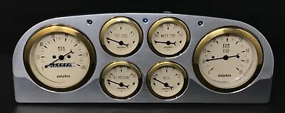 1936 Packard 6 Gauge Dash Panel Insert Mechanical Speedometer Gold • $330