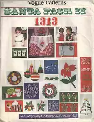 Vogue 1313 Christmas Motifs Santa Package Ii Sewing Pattern Vintage • $3.99