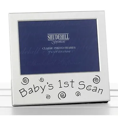 Baby's 1st Scan Silver Photo Picture Frame Baby Shower Birthday Gift 5 X3.5 • £4.99