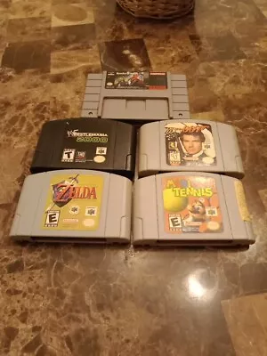 Nintendo Snes N64 Video Game Lot Mario 007 Zelda • $49.99