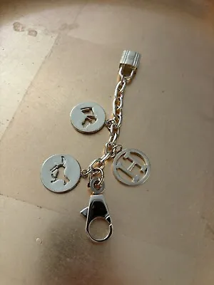 Initial Chain Monogram Key Ring  - Gold • $65