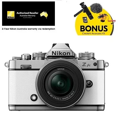 Nikon Z Fc Mirrorless Camera + Z DX 16-50 VR SL Lens White  2-YEAR WARRANTY • $1678