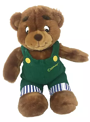 Eden Corduroy 16  Stuffed Plush Bear Animal Toy Doll 2 Button Overalls Rare 1997 • $16.59