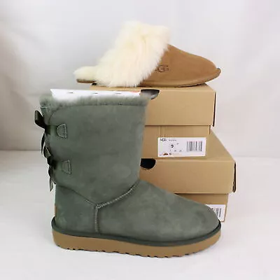 UGG Scuff Sis Slippers And Bailey Bow II Booties - Women's Size 9 Lot Of 2 • $99.99