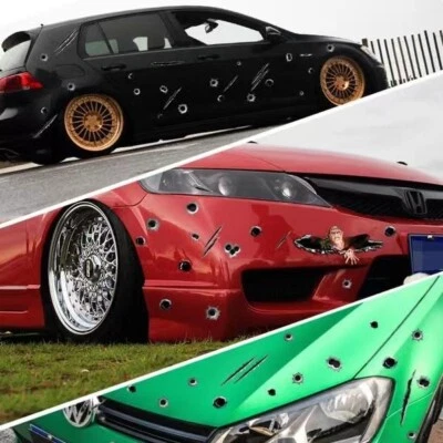 $4.72 • Buy 12x Realistic Bullet Hole Sticker Decal For Car Truck Bumper Motorcycle