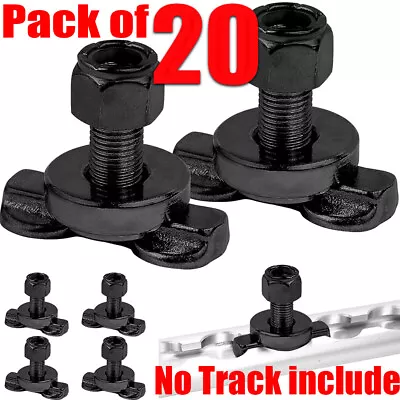 20X L-Track Double Lug Threaded Stud Nut Fitting Tie Down Used For L Track Rail • $71.99