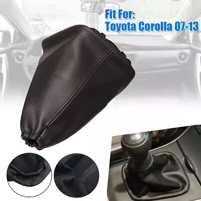 PU Leather Gear Stick Shift Gaiter Boot Cover For Toyota Corolla 2007-2013Black • $8.13