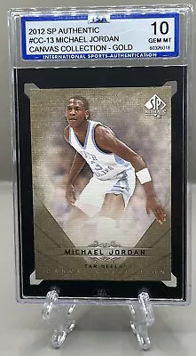 Michael Jordan 2012-13 SP Authentic Canvas Collection Gold ISA Gem Mint 10! UNC • $39.99