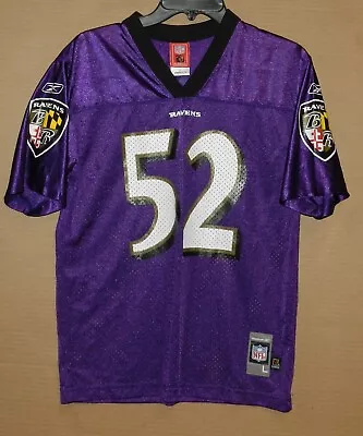 Ray Lewis Baltimore Ravens Jersey Youth Large (14-16) Purple #52 Reebok • $20