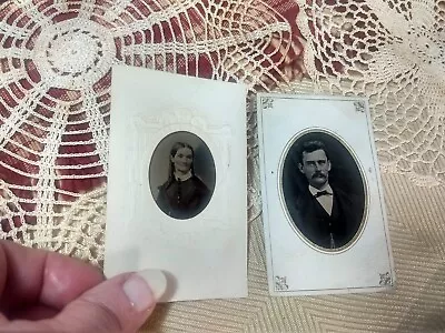 Victorian Tintypes Ephemera Lady Gentleman • $17.99