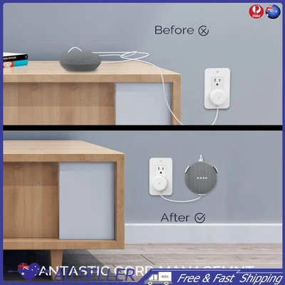 $10.89 • Buy Wall Mount Holder For Google Home Mini Audio Voice Assistant Hanger (White)