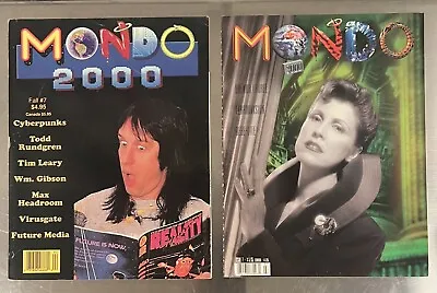 MONDO 2000 FIRST EVER ISSUE (AKA Reality Hackers #7) W/ Issue 7 - 1992 Lot Of 2 • $200