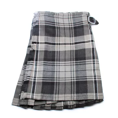 New Tartan Republic Kids Polyviscose Kilt - Hamilton Light Grey - Age 0-12 Years • £24.99