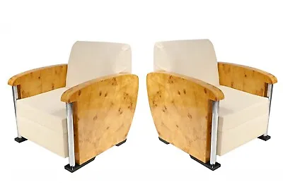 Stunning Pair Art Deco Club Chairs - Vintage Interiors • £1850