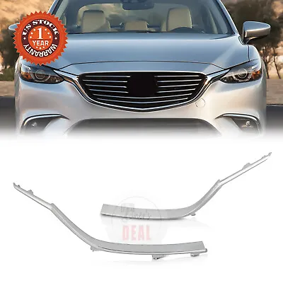 For 2014-2017 Mazda 6 Grille Molding Trim Left & Right LH & RH Front Chrome Pair • $65.99