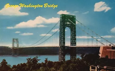 Postcard NY New York City George Washington Bridge Chrome Vintage PC H7707 • $5