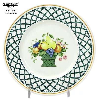 Villeroy & Boch BASKET 6  Bread Butter Plate Fruit Green Lattice Mint • £18.88