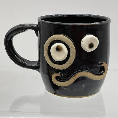 The Ug Chug Coffee Mug Cup Pottery Ugly Face Nelson Studio Mustache Monocle • $14.88