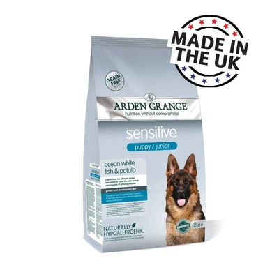 £22.75 • Buy Arden Grange Sensitive Dry Food Puppy/Junior Ocean White Fish & Potato 2kg, 12kg