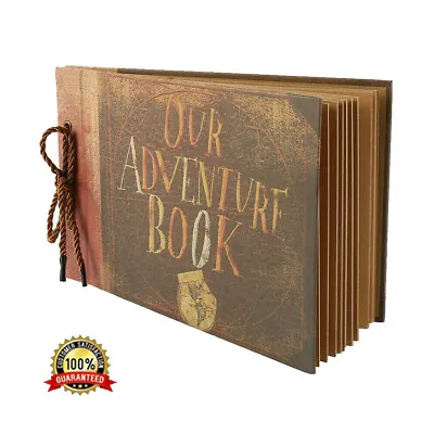 Vintage Scrapbook Photo Album Our Adventure Memory Book Guestbook 80 Pages DIY • £5.99