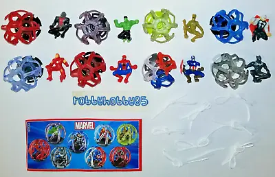 Marvel Avengers Complete Set 8 Figures With Papers Kinder Surprise Egg Toys 2019 • £21.60