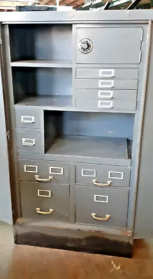 Cole Steel File Cabinet ALL IN ONE OFFICE / Desk / Safe Combo / Locking Doors • $411