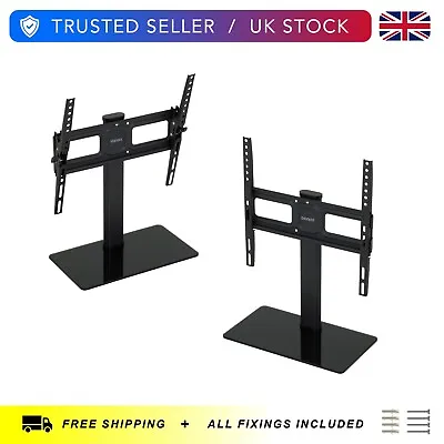 TV Base/Stand 32  - 55  VESA Mount Bracket Table Top Pedestal Replacement • £23.99