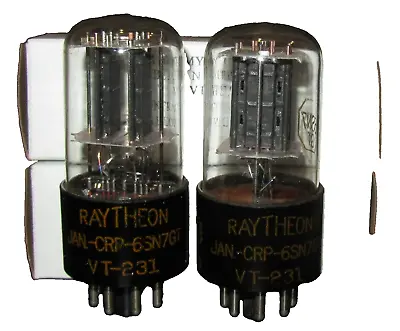 Matched Pair 1940's Nos Nib Super Premium Raytheon Jan 6sn7gt Vt231 Tubes • $259