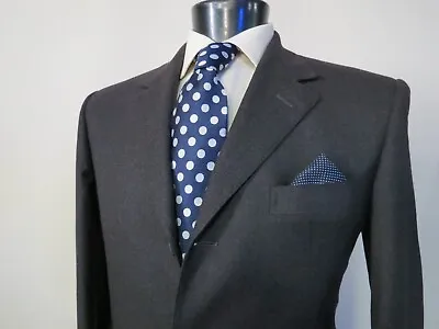 VTG Gianni Versace Couture Italy Charcoal Gray Flannel Full Canvas Suit 40 R • $399