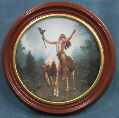 Mystic Warrior Hamilton Collector Plate “Deliverance” By Chuck Ren In Wood Frame • $19.99