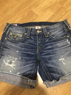 Auth True Religion Jayde Gold Fashion Shorts Sz 27 BNWOT • $161.80