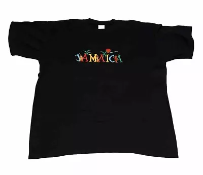 Vintage VTG Jamaica Embroidered T-Shirt Size XL Daily T's Tag Black RARE • $25.99