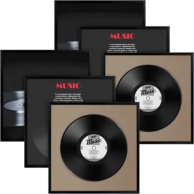 6 Packs Black Vinyl Record Album Frame 12.5 X 12.5 Inch Album Display Frame Cov • $55.54